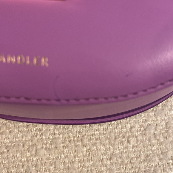 New WANDLER Billy Leather Purple Bag w/dustbag sold out crescent shape - Picture 3 of 8